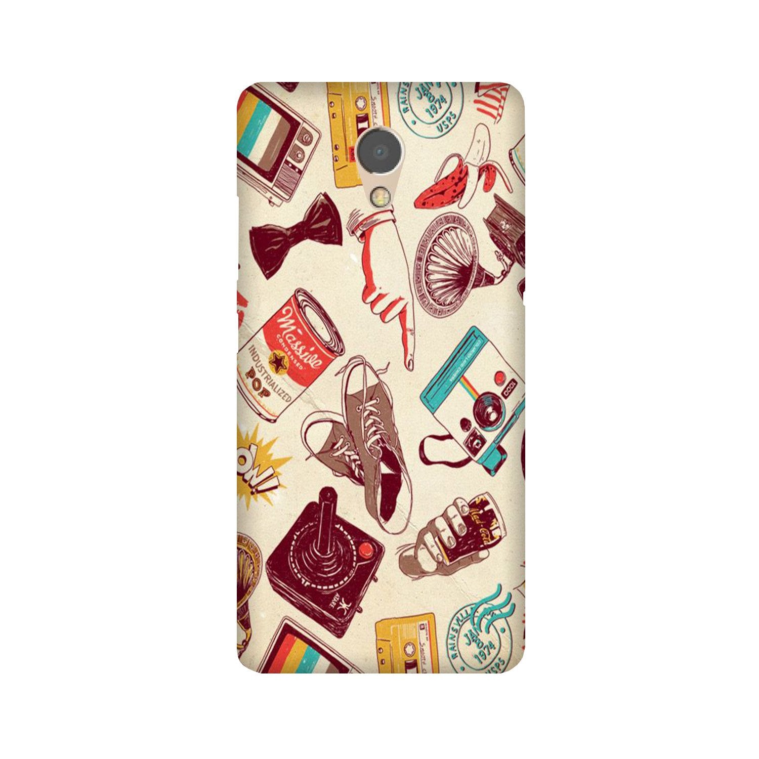 Vintage Mobile Back Case for Lenovo P2 (Design - 35) Vintage Case for Lenovo P2