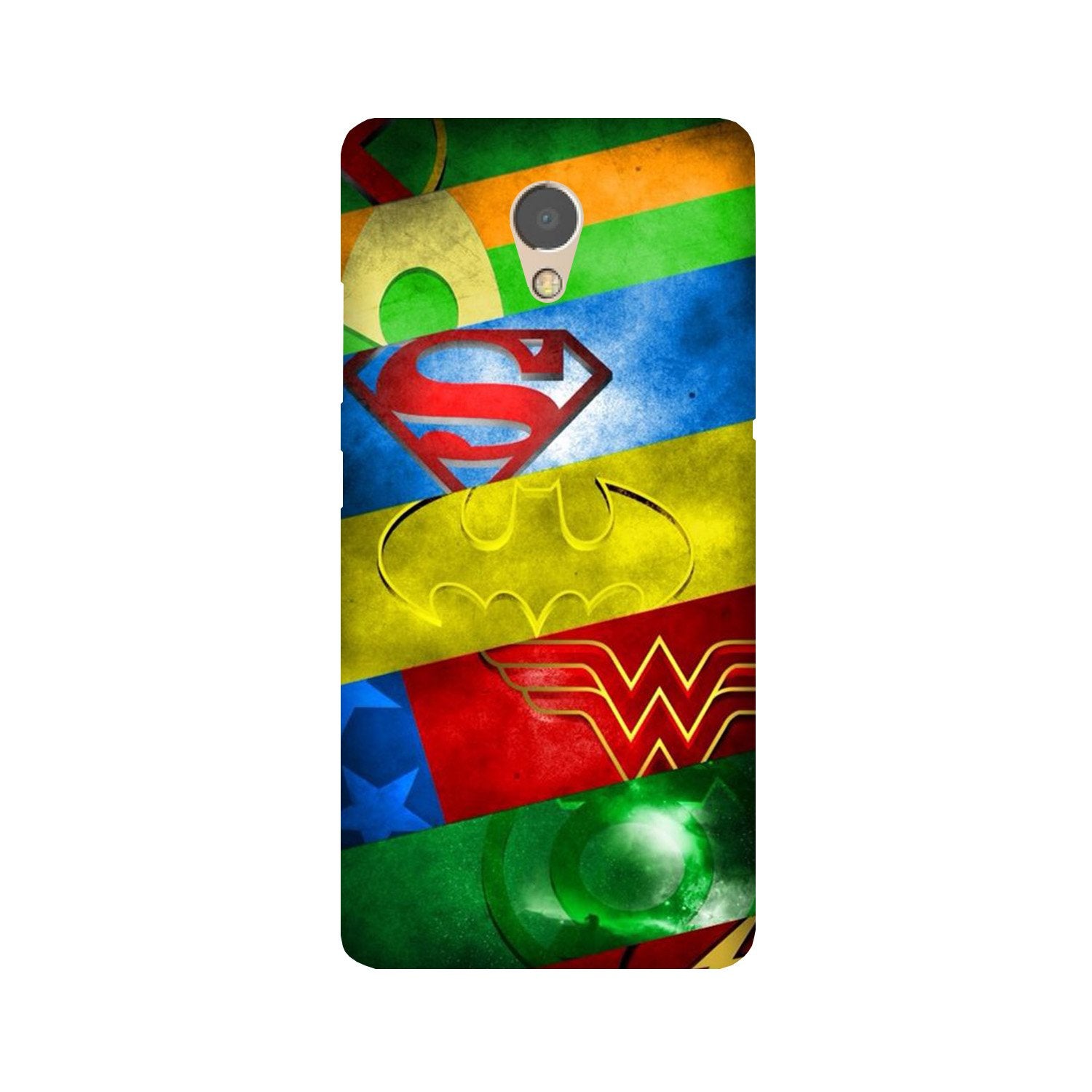 Superheros Logo Mobile Back Case for Lenovo P2 (Design - 251) Superheros Logo Case for Lenovo P2 (Design No. 251)