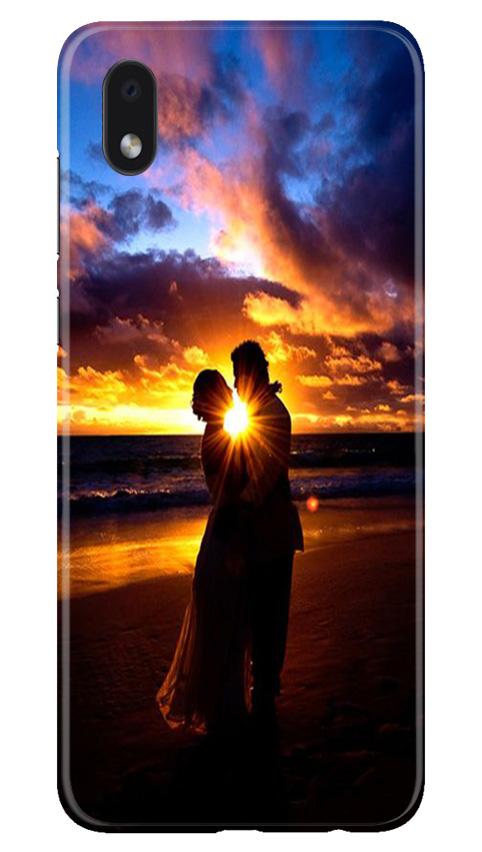 Couple Sea shore Mobile Back Case for Samsung Galaxy M01 Core (Design - 13) Couple Sea shore Case for Samsung Galaxy M01 Core