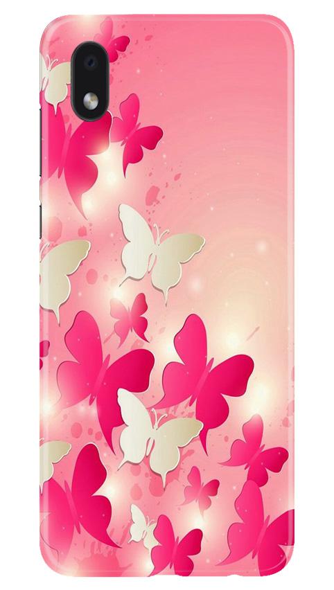 White Pick Butterflies Mobile Back Case for Samsung Galaxy M01 Core (Design - 28) White Pick Butterflies Case for Samsung Galaxy M01 Core