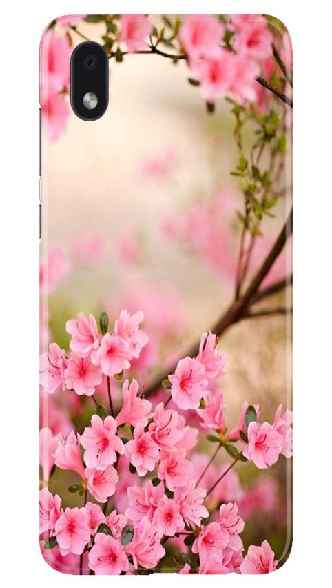 Pink flowers Mobile Back Case for Samsung Galaxy M01 Core (Design - 69) Pink flowers Case for Samsung Galaxy M01 Core