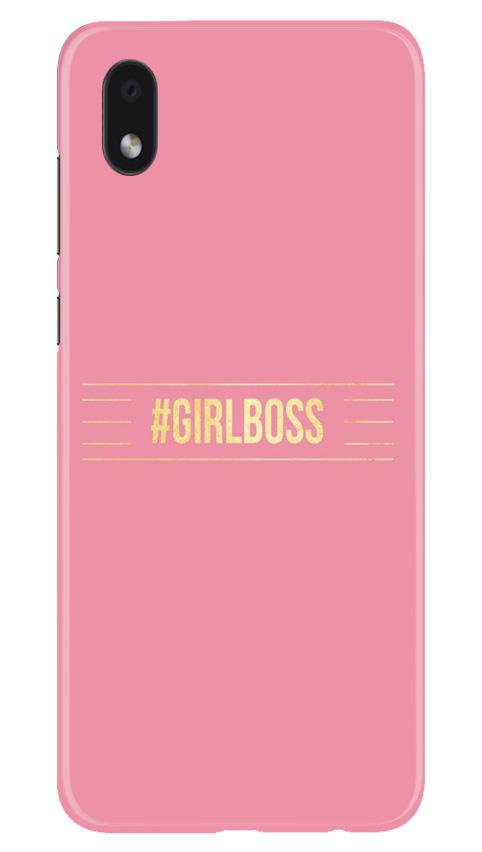 Girl Boss Pink Mobile Back Case for Samsung Galaxy M01 Core (Design - 263) Girl Boss Pink Case for Samsung Galaxy M01 Core (Design No. 263)
