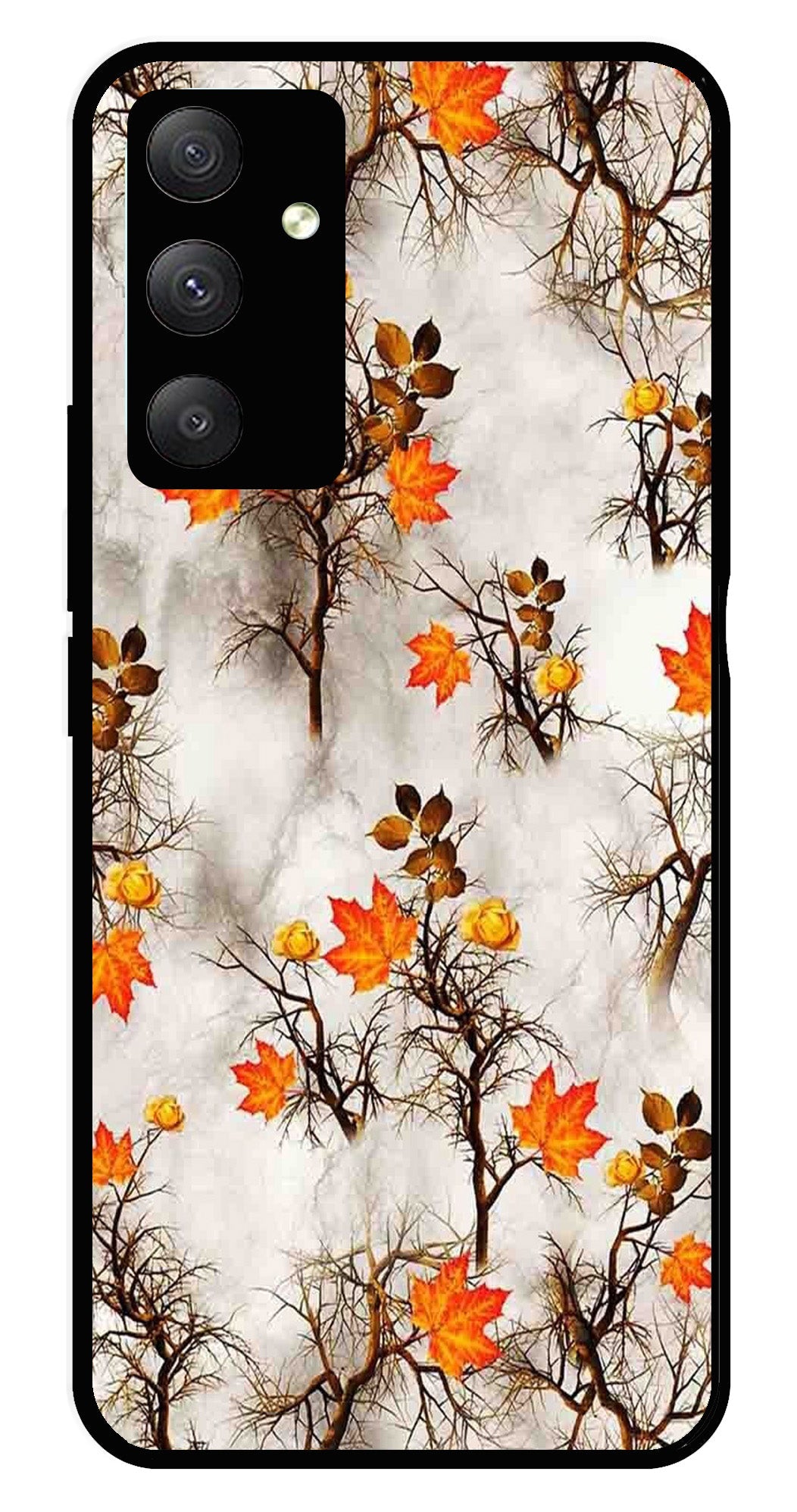 Autumn leaves Metal Mobile Case for Samsung Galaxy M13 4G (Design No -55)