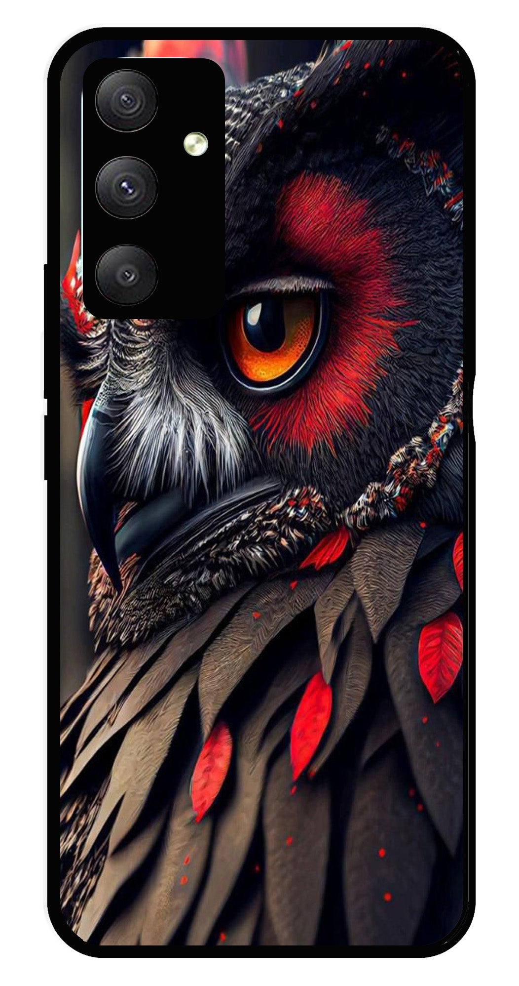 Owl Design Metal Mobile Case for Samsung Galaxy M14 5G Owl Design Metal Mobile Case for Samsung Galaxy M14 5G (Design No -26)