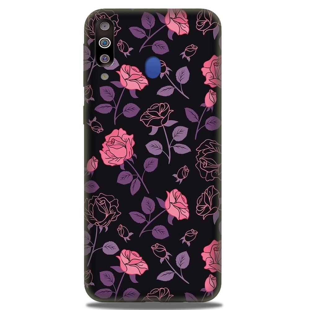 Rose Black Background Mobile Back Case for Samsung Galaxy A20s (Design - 27) Rose Black Background Case for Samsung Galaxy A20s