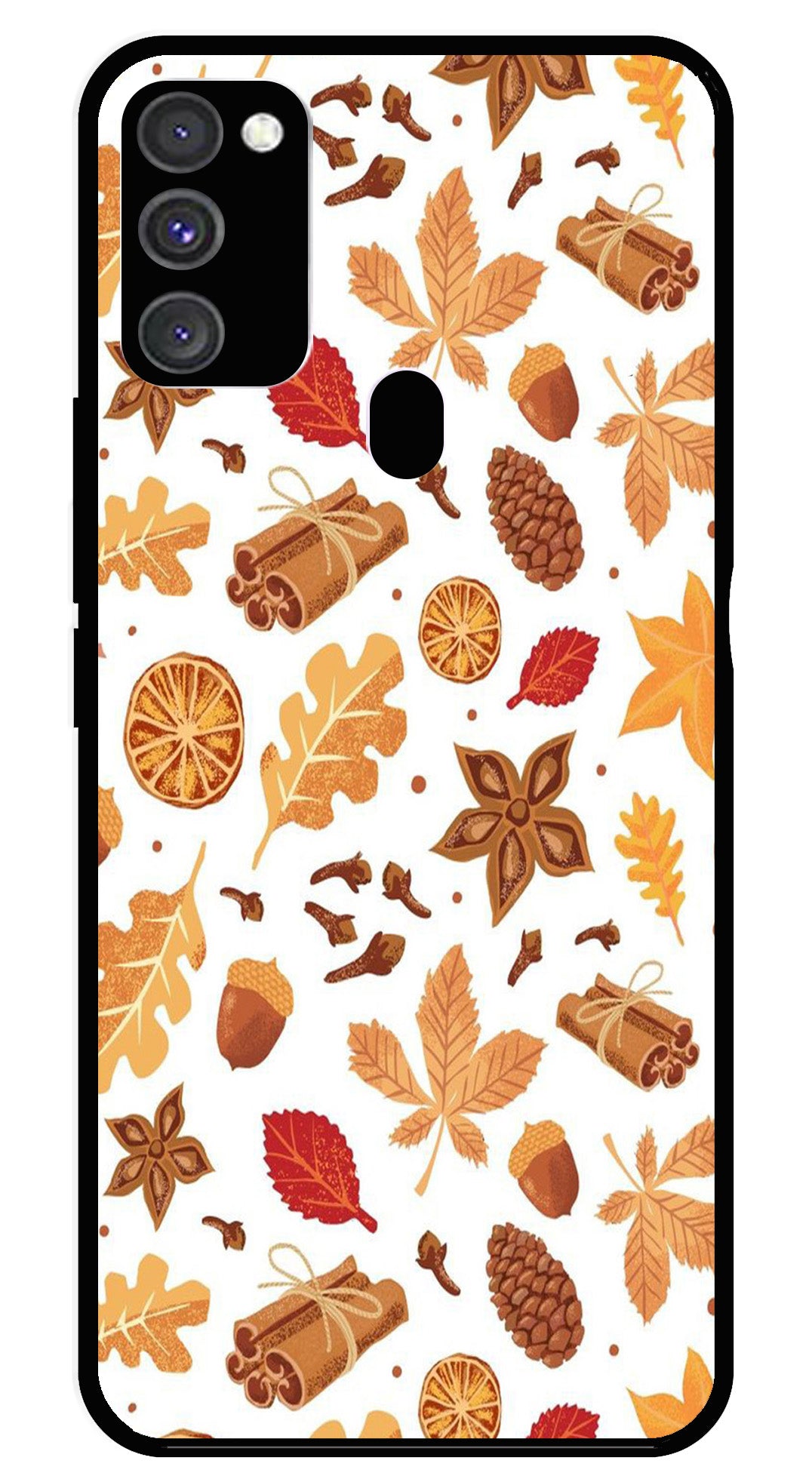 Autumn Leaf Metal Mobile Case for Samsung Galaxy M30s Autumn Leaf Metal Mobile Case for Samsung Galaxy M30s (Design No -19)