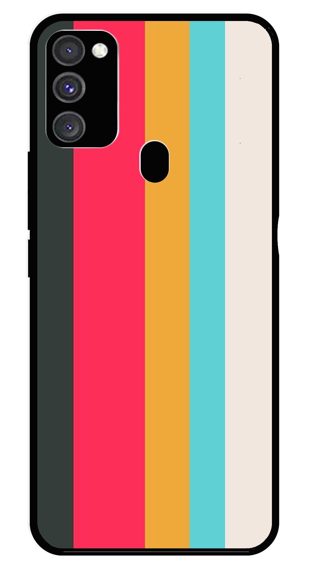Muted Rainbow Metal Mobile Case for Samsung Galaxy M21 Muted Rainbow Metal Mobile Case for Samsung Galaxy M21 (Design No -31)