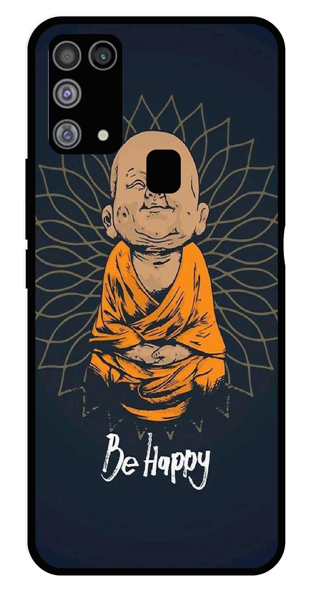Be Happy Metal Mobile Case for Samsung Galaxy M31 Be Happy Metal Mobile Case for Samsung Galaxy M31 (Design No -27)