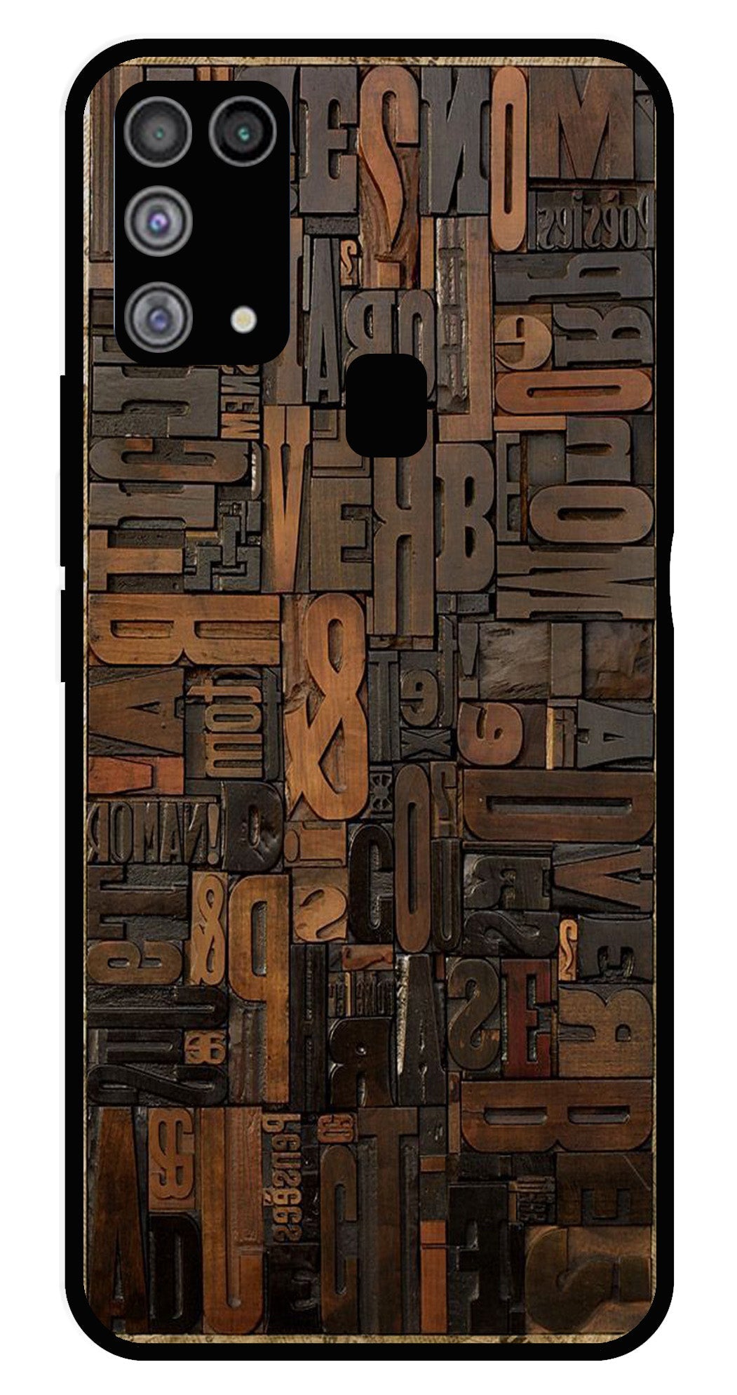 Alphabets Metal Mobile Case for Samsung Galaxy M31 Alphabets Metal Mobile Case for Samsung Galaxy M31 (Design No -32)