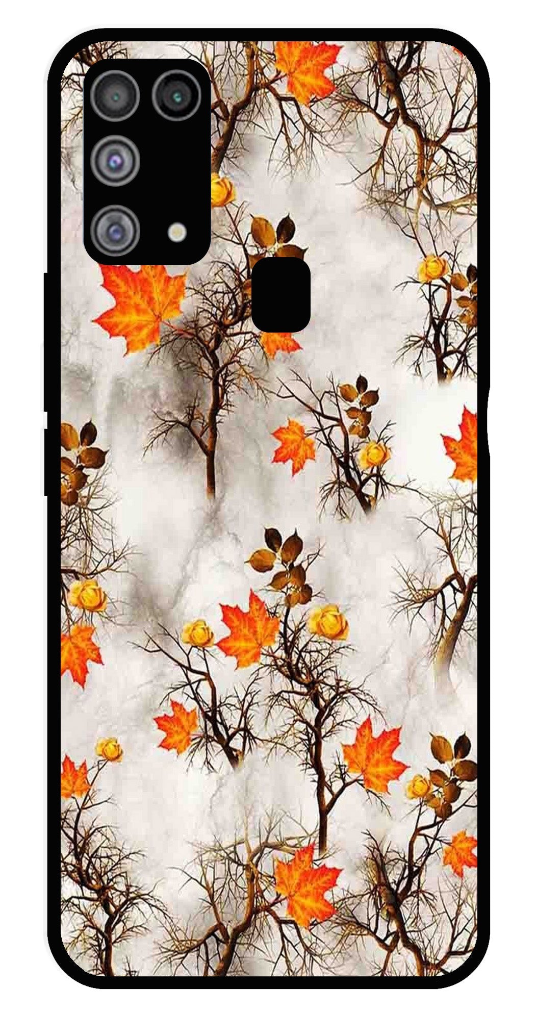 Autumn leaves Metal Mobile Case for Samsung Galaxy M31 (Design No -55)