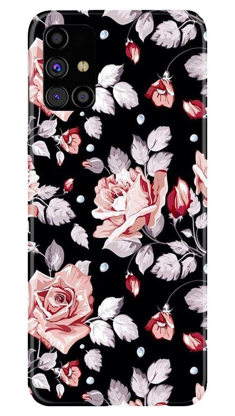 Pink rose Mobile Back Case for Samsung Galaxy M31s (Design - 12) Pink rose Case for Samsung Galaxy M31s