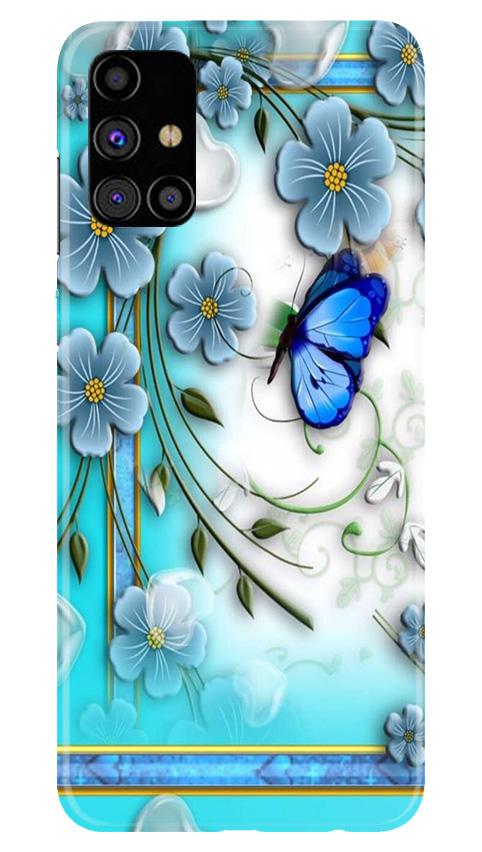 Blue Butterfly Mobile Back Case for Samsung Galaxy M31s (Design - 21) Blue Butterfly Case for Samsung Galaxy M31s