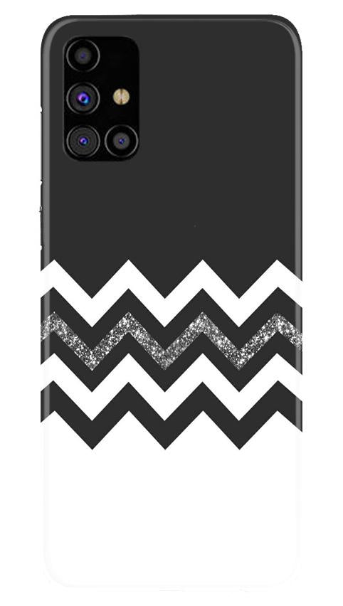 Black white Pattern2Mobile Back Case for Samsung Galaxy M51 (Design - 83) Black white Pattern2Case for Samsung Galaxy M51