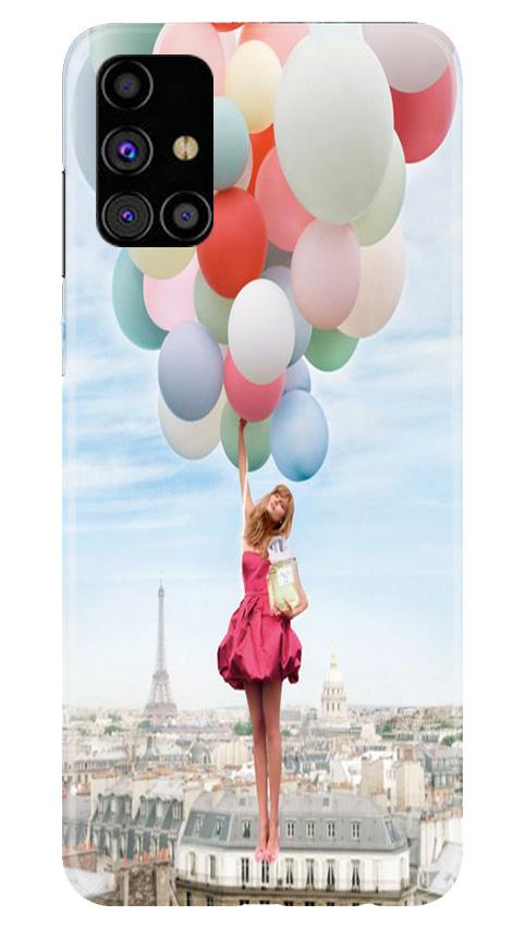Girl with Baloon Mobile Back Case for Samsung Galaxy M51 (Design - 84) Girl with Baloon Case for Samsung Galaxy M51