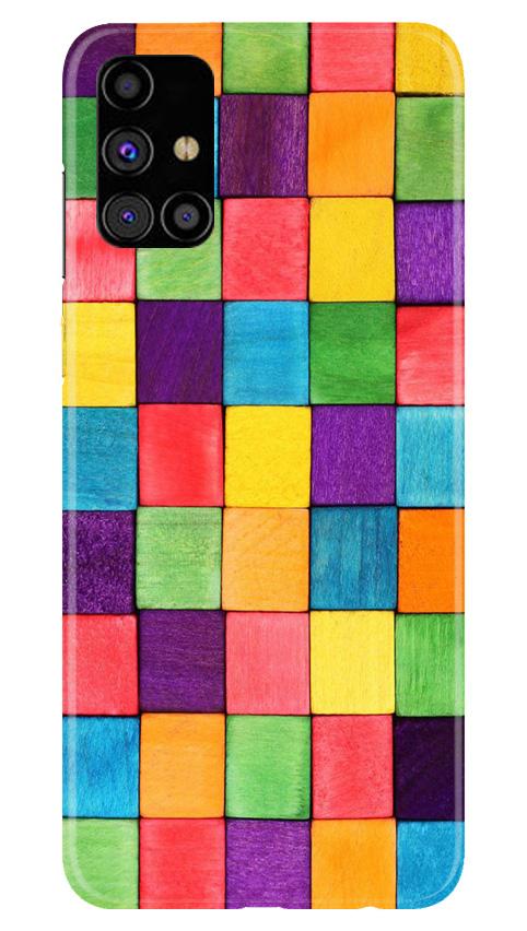 Colorful Square Mobile Back Case for Samsung Galaxy M31s (Design - 218) Colorful Square Case for Samsung Galaxy M31s (Design No. 218)