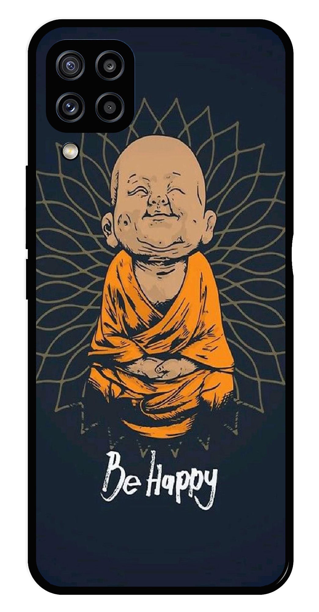Be Happy Metal Mobile Case for Samsung Galaxy M32 4G Be Happy Metal Mobile Case for Samsung Galaxy M32 4G (Design No -27)