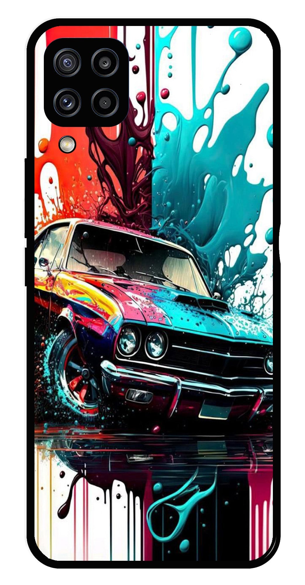 Vintage Car Metal Mobile Case for Samsung Galaxy M32 4G Vintage Car Metal Mobile Case for Samsung Galaxy M32 4G (Design No -29)