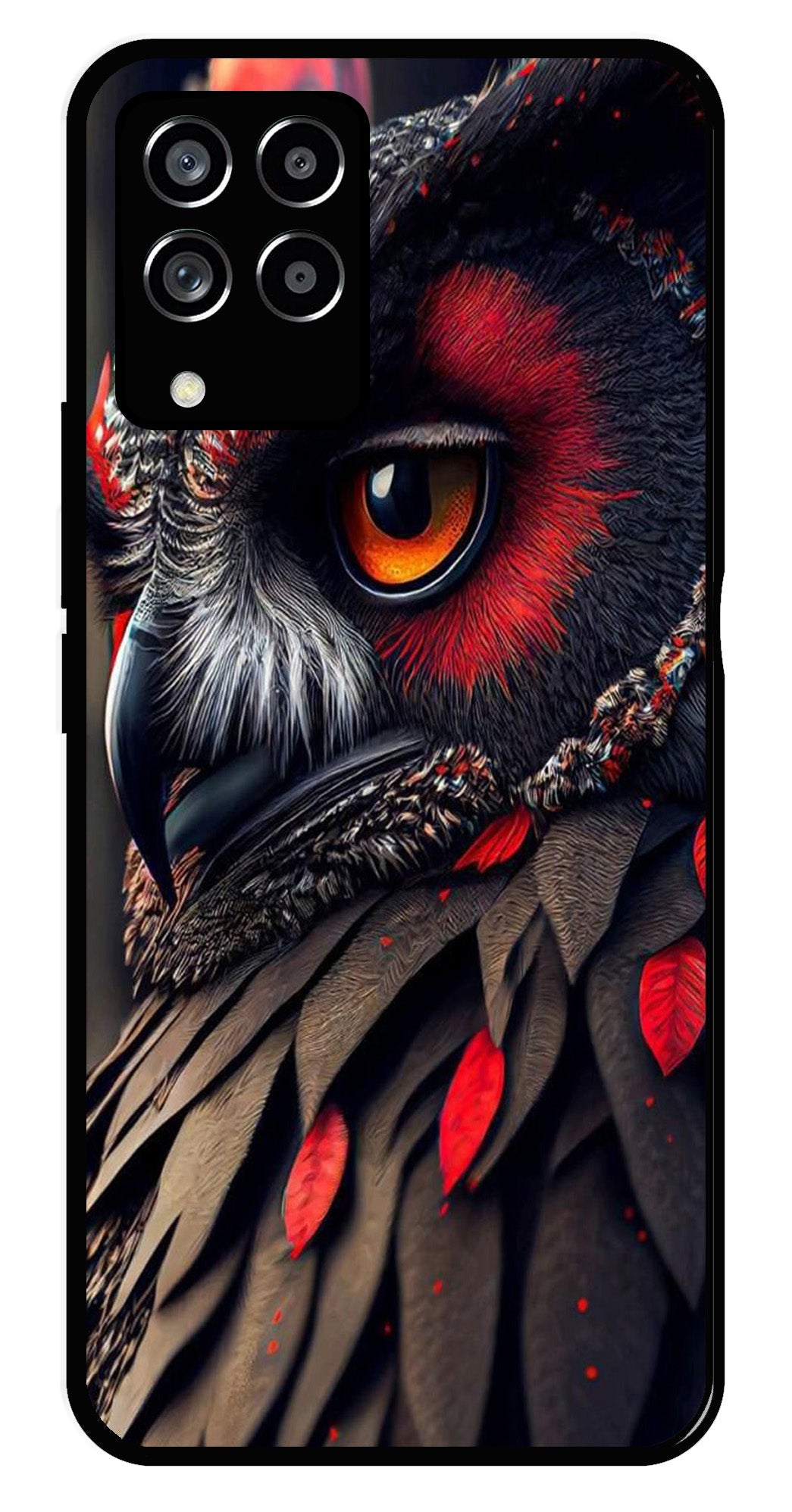 Owl Design Metal Mobile Case for Samsung Galaxy M33 5G Owl Design Metal Mobile Case for Samsung Galaxy M33 5G (Design No -26)