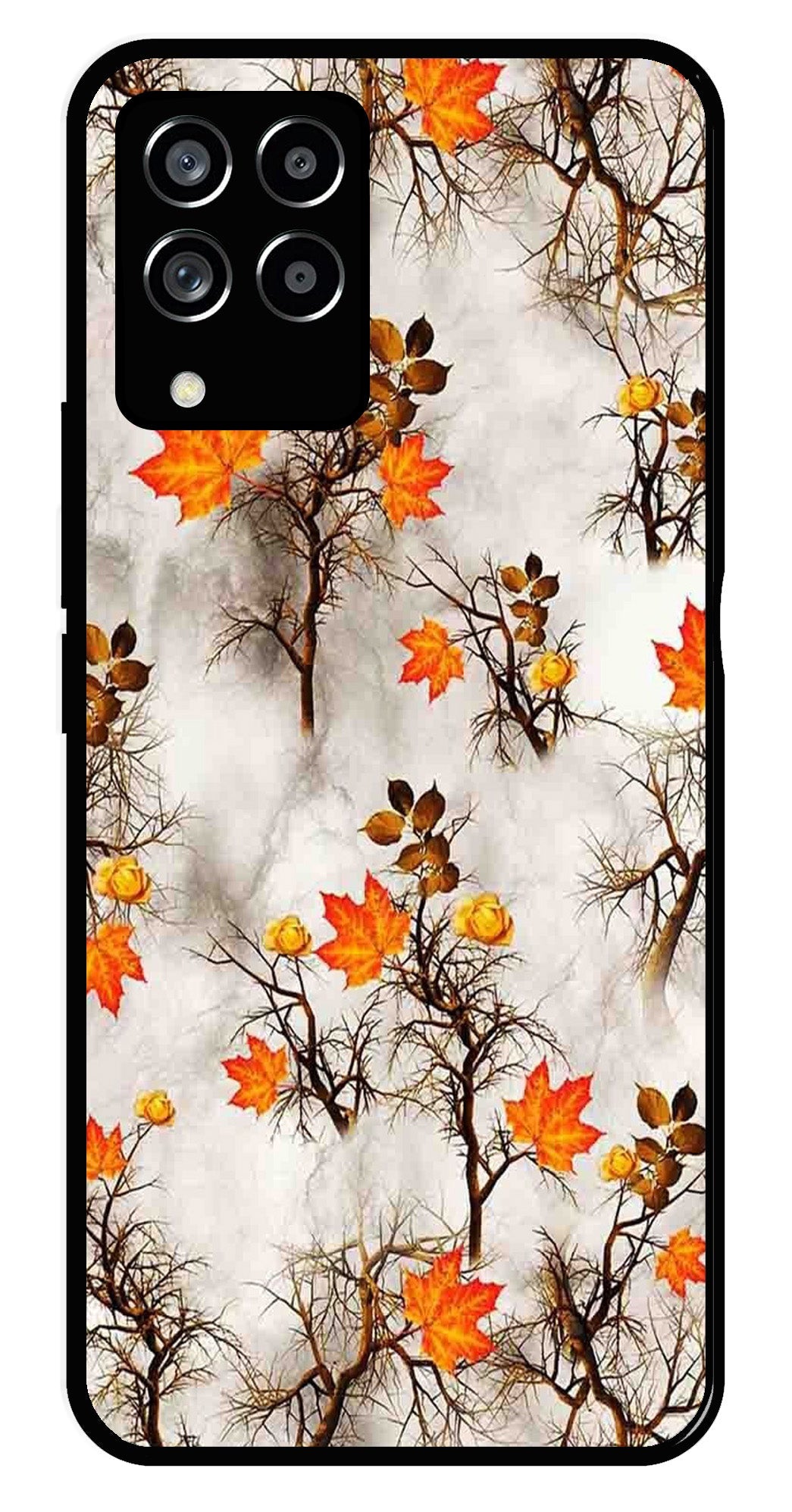 Autumn leaves Metal Mobile Case for Samsung Galaxy M33 5G (Design No -55)