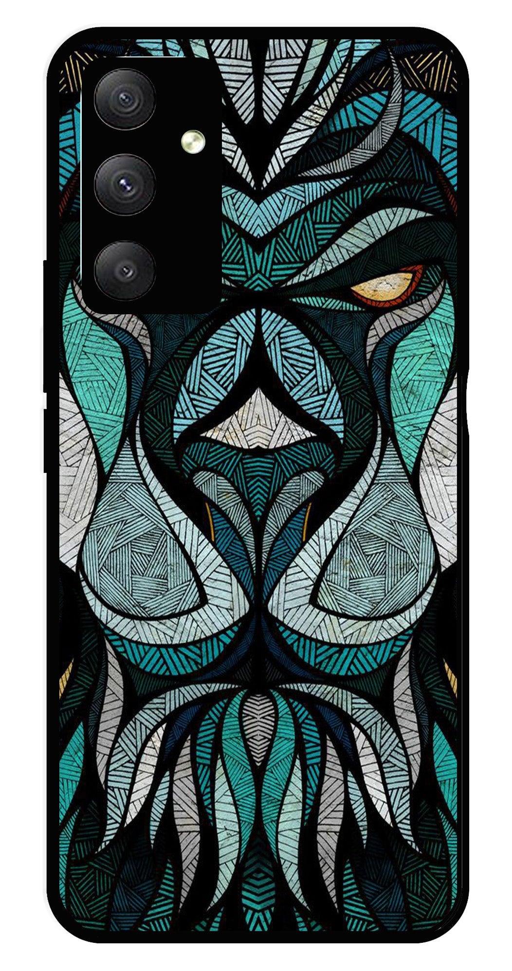 Lion Pattern Metal Mobile Case for Samsung Galaxy F54 Lion Pattern Metal Mobile Case for Samsung Galaxy F54 (Design No -40)