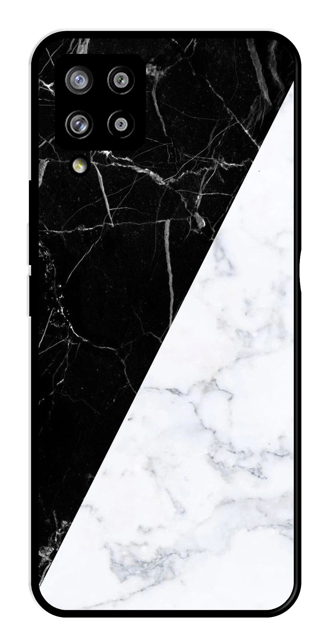Black White Marble Design Metal Mobile Case for Samsung Galaxy A42 5G Black White Marble Design Metal Mobile Case for Samsung Galaxy A42 5G (Design No -09)
