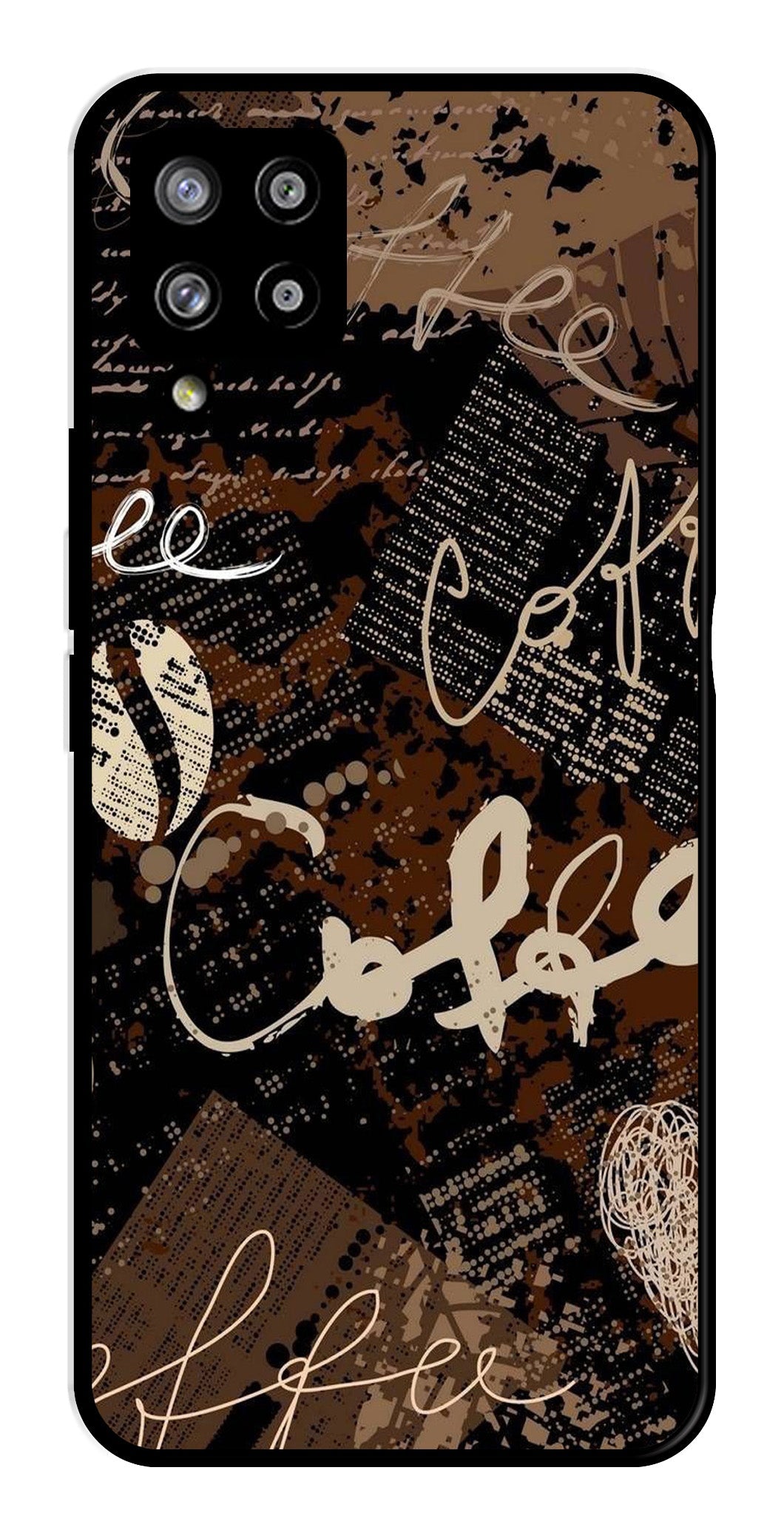 Coffee Pattern Metal Mobile Case for Samsung Galaxy M42 5G Coffee Pattern Metal Mobile Case for Samsung Galaxy M42 5G (Design No -37)