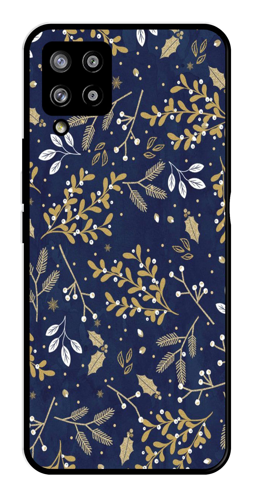 Floral Pattern Metal Mobile Case for Samsung Galaxy M42 5G Floral Pattern Metal Mobile Case for Samsung Galaxy M42 5G (Design No -52)