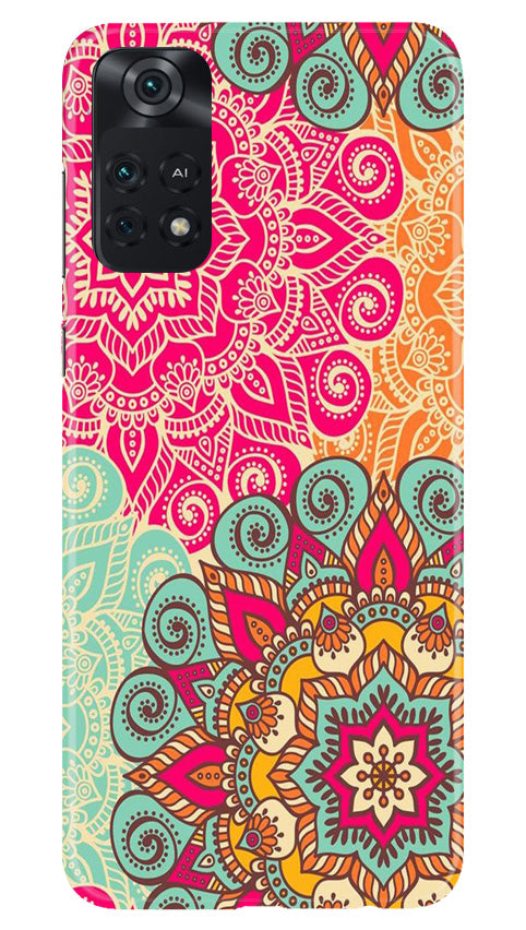 Rangoli art Mobile Back Case for Poco M4 Pro 4G (Design - 6) Rangoli art Case for Poco M4 Pro 4G