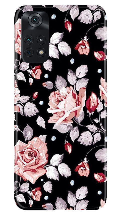 Pink rose Mobile Back Case for Poco M4 Pro 4G (Design - 12) Pink rose Case for Poco M4 Pro 4G