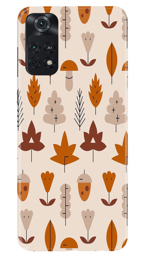 Leaf Pattern Art Mobile Back Case for Poco M4 Pro 4G (Design - 132) Leaf Pattern Art Case for Poco M4 Pro 4G (Design - 132)