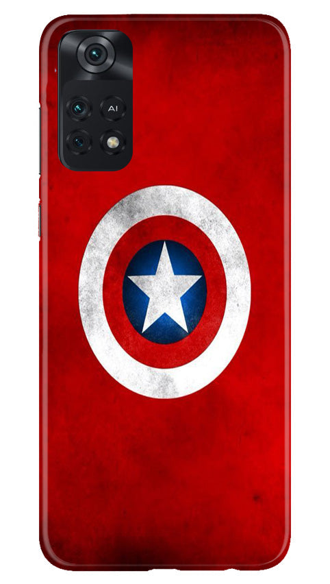 Captain America Mobile Back Case for Poco M4 Pro 4G (Design - 249) Captain America Case for Poco M4 Pro 4G (Design No. 218)