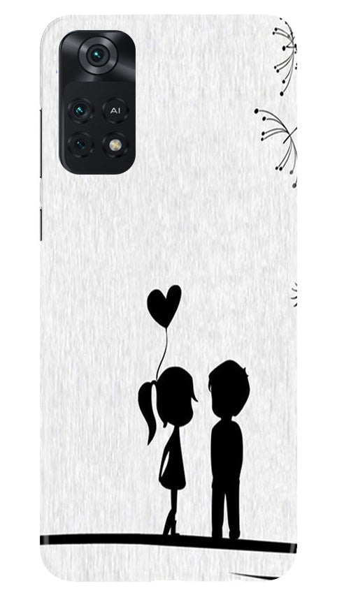Cute Kid Couple Mobile Back Case for Poco M4 Pro 4G (Design - 252) Cute Kid Couple Case for Poco M4 Pro 4G (Design No. 252)