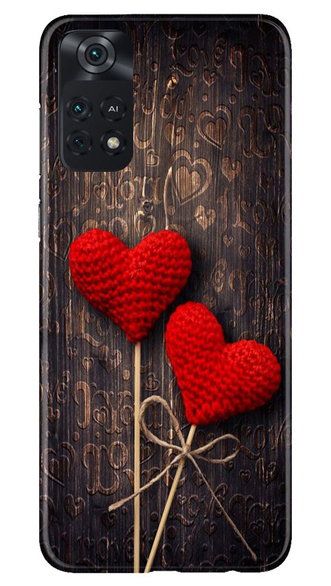 Red Hearts Mobile Back Case for Poco M4 Pro 4G (Design - 80) Red Hearts Case for Poco M4 Pro 4G