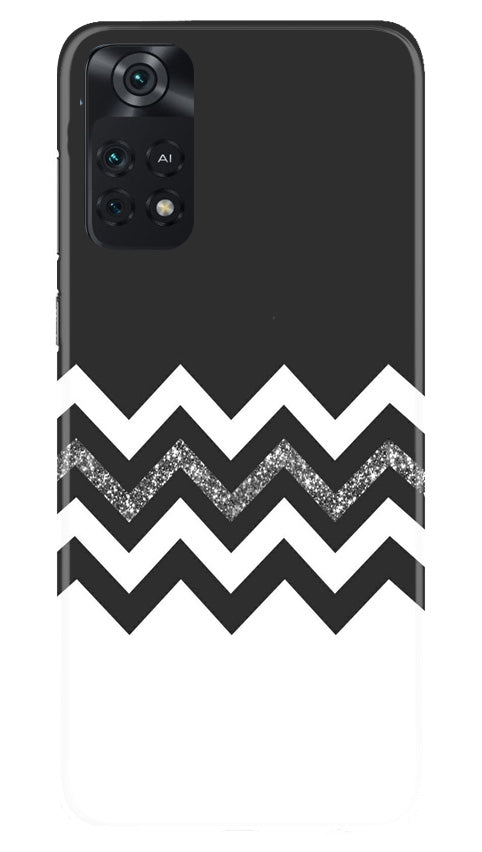 Black white Pattern2Mobile Back Case for Poco M4 Pro 4G (Design - 83) Black white Pattern2Case for Poco M4 Pro 4G