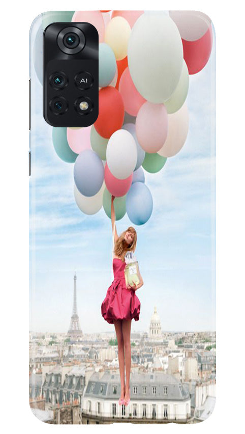 Girl with Baloon Mobile Back Case for Poco M4 Pro 4G (Design - 84) Girl with Baloon Case for Poco M4 Pro 4G