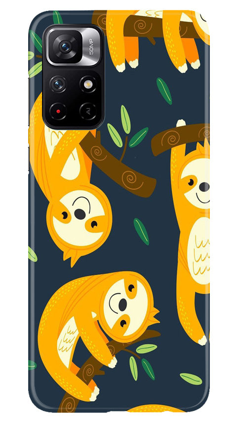 Racoon Pattern Mobile Back Case for Poco M4 Pro 5G (Design - 2) Racoon Pattern Case for Poco M4 Pro 5G