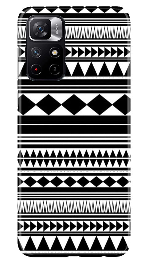 Black white Pattern Mobile Back Case for Poco M4 Pro 5G (Design - 5) Black white Pattern Case for Poco M4 Pro 5G