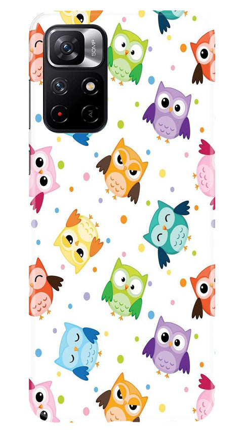 Owl Baground Pattern shore Mobile Back Case for Poco M4 Pro 5G (Design - 13) Owl Baground Pattern shore Case for Poco M4 Pro 5G