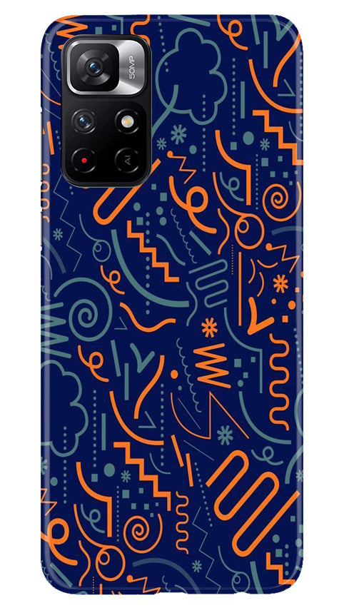 Line Art Baground Mobile Back Case for Poco M4 Pro 5G (Design - 26) Line Art Baground Case for Poco M4 Pro 5G