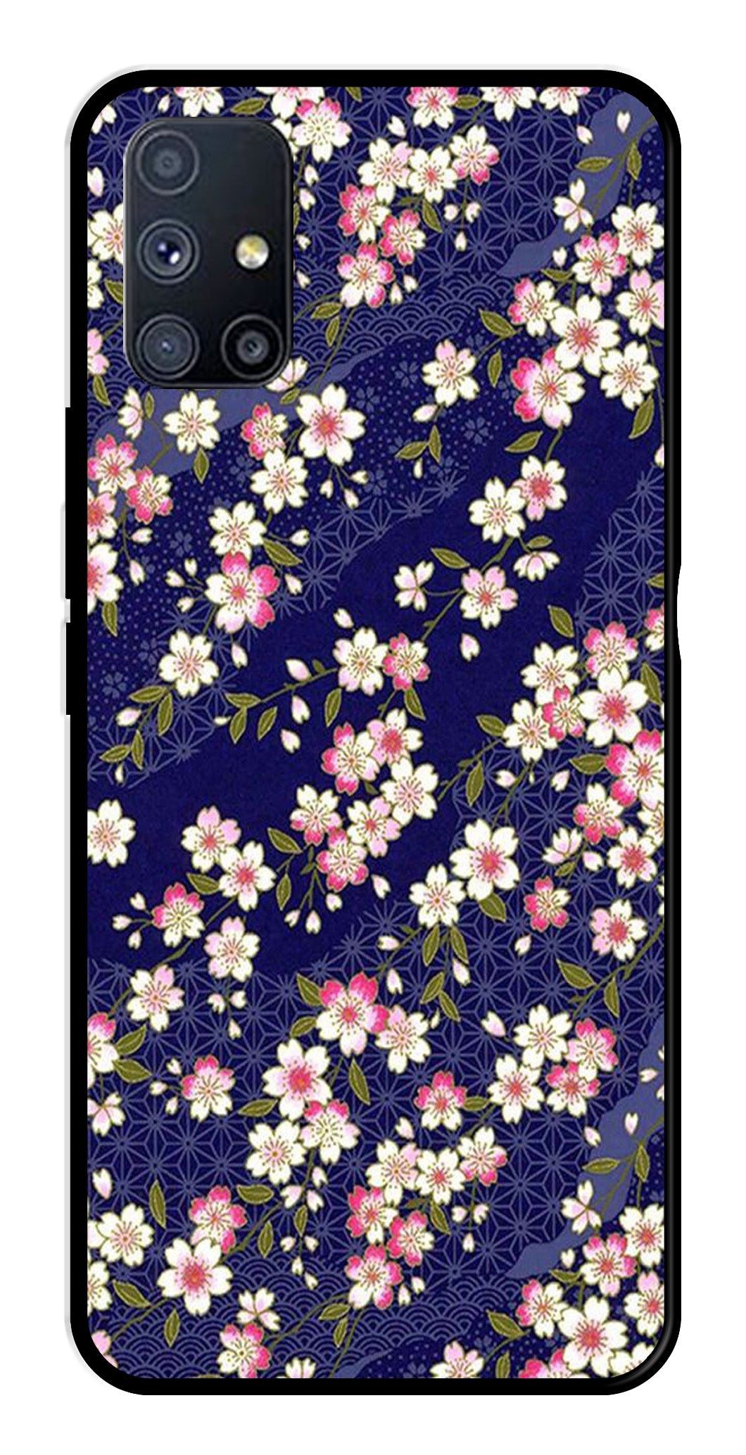 Flower Design Metal Mobile Case for Samsung Galaxy A51 Flower Design Metal Mobile Case for Samsung Galaxy A51 (Design No -25)