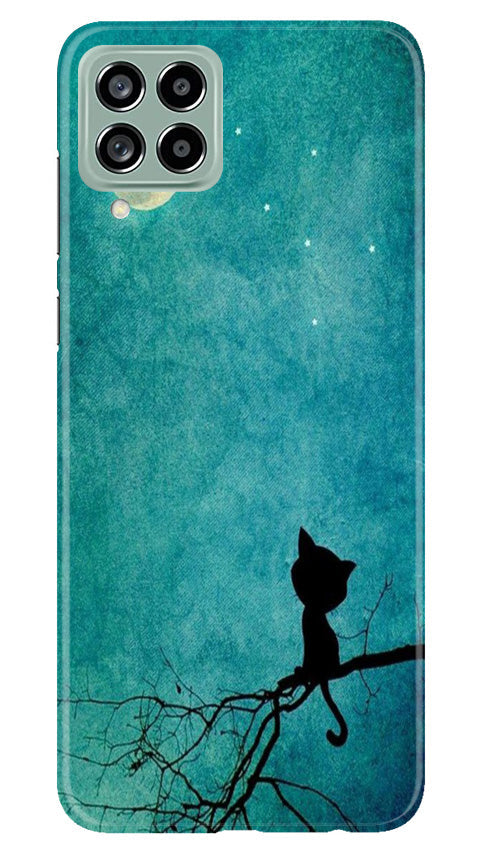 Moon cat Mobile Back Case for Samsung Galaxy M53 5G (Design - 70) Moon cat Case for Samsung Galaxy M53 5G