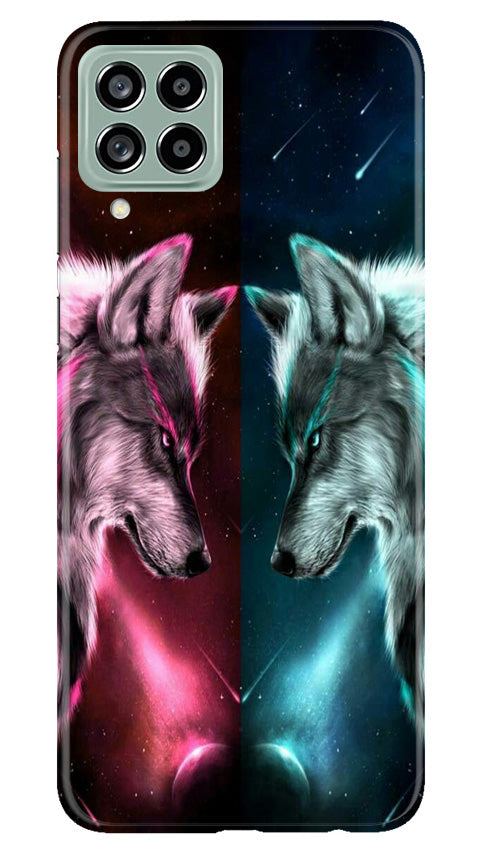 Wolf fight Mobile Back Case for Samsung Galaxy M53 5G (Design - 190) Wolf fight Case for Samsung Galaxy M53 5G (Design No. 190)