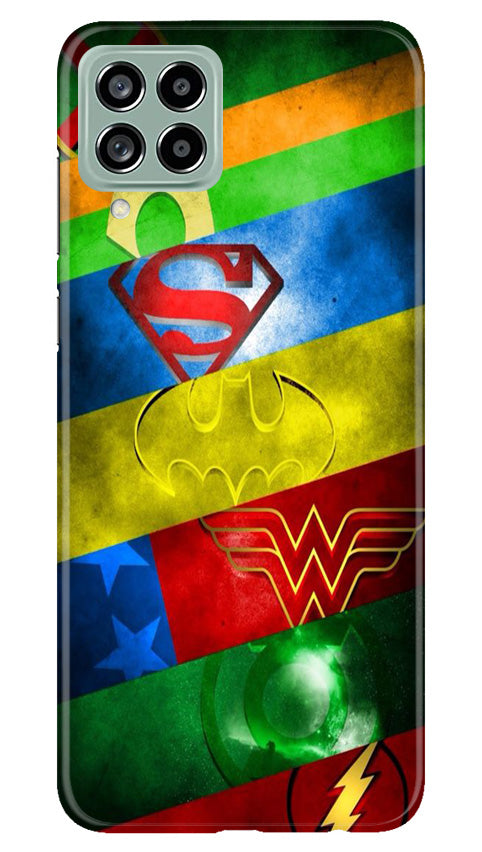 Superheros Logo Mobile Back Case for Samsung Galaxy M53 5G (Design - 220) Superheros Logo Case for Samsung Galaxy M53 5G (Design No. 220)