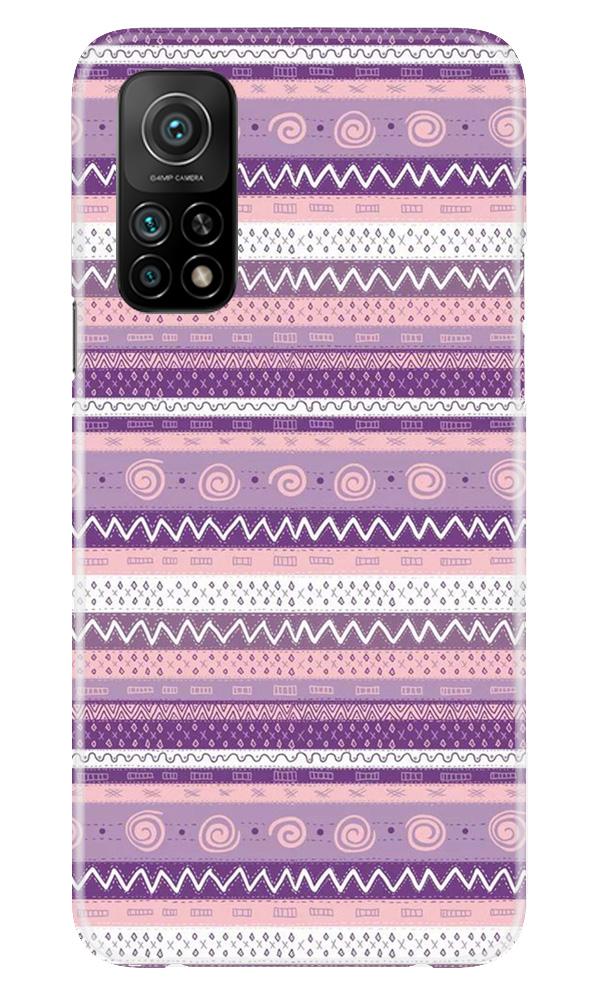 Zigzag line pattern3 Mobile Back Case for Mi 10T (Design - 11) Zigzag line pattern3 Case for Mi 10T