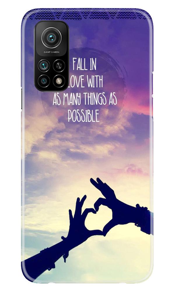 Fall in love Mobile Back Case for Mi 10T (Design - 50) Fall in love Case for Mi 10T