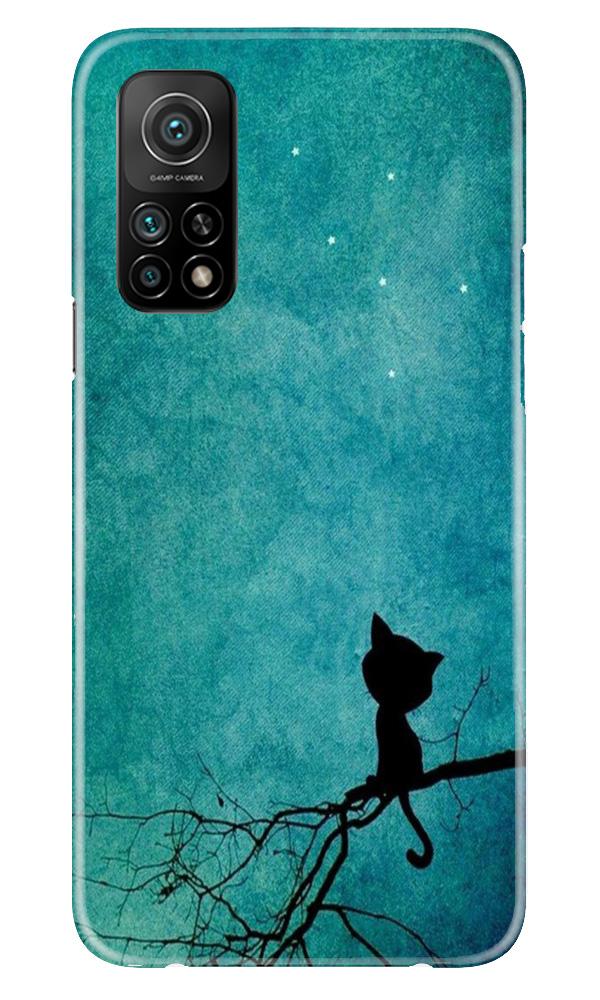 Moon cat Mobile Back Case for Mi 10T (Design - 70) Moon cat Case for Mi 10T