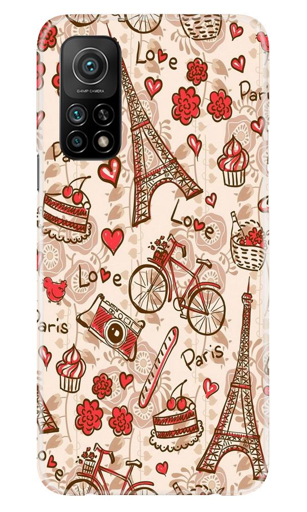 Love Paris Mobile Back Case for Mi 10T (Design - 103) Love Paris Case for Mi 10T (Design - 103)