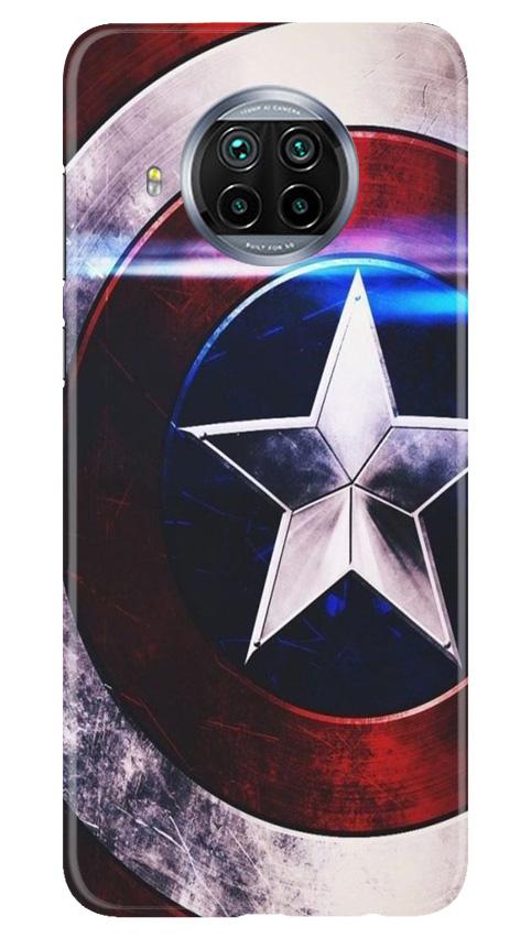 Captain America Shield Mobile Back Case for Xiaomi Mi 10i (Design - 250) Captain America Shield Case for Xiaomi Mi 10i (Design No. 250)