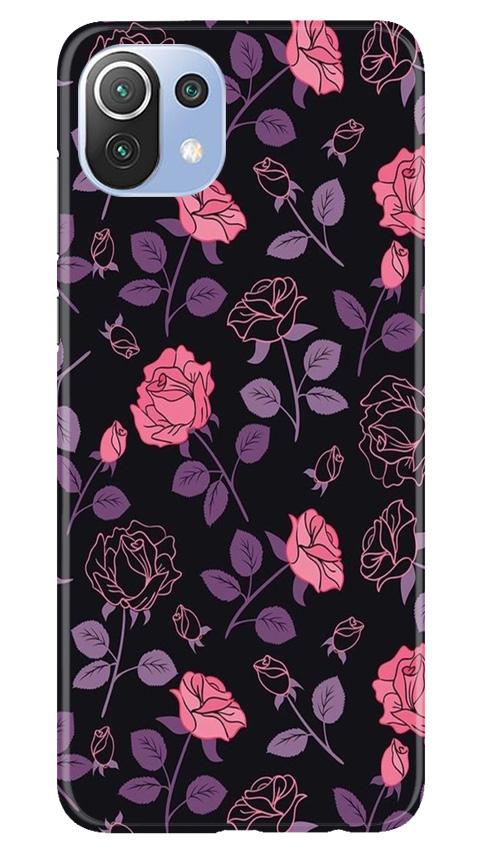 Rose Pattern Mobile Back Case for Mi 11 Lite 5G (Design - 2) Rose Pattern Case for Mi 11 Lite 5G