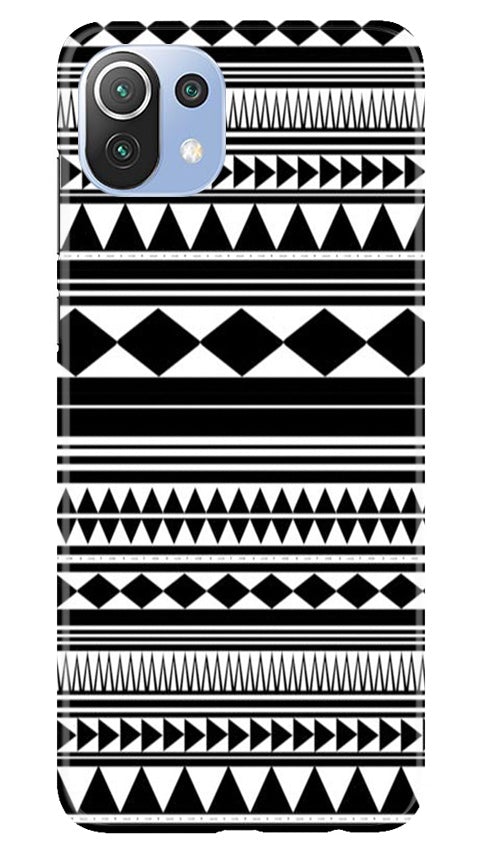 Black white Pattern Mobile Back Case for Mi 11 5G (Design - 5) Black white Pattern Case for Mi 11 5G